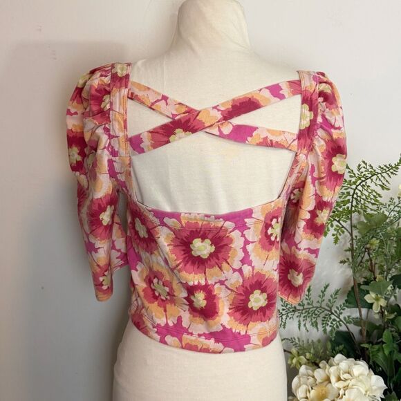 FREE PEOPLE shirt | give me more top | pink | large - Picture 6 of 12